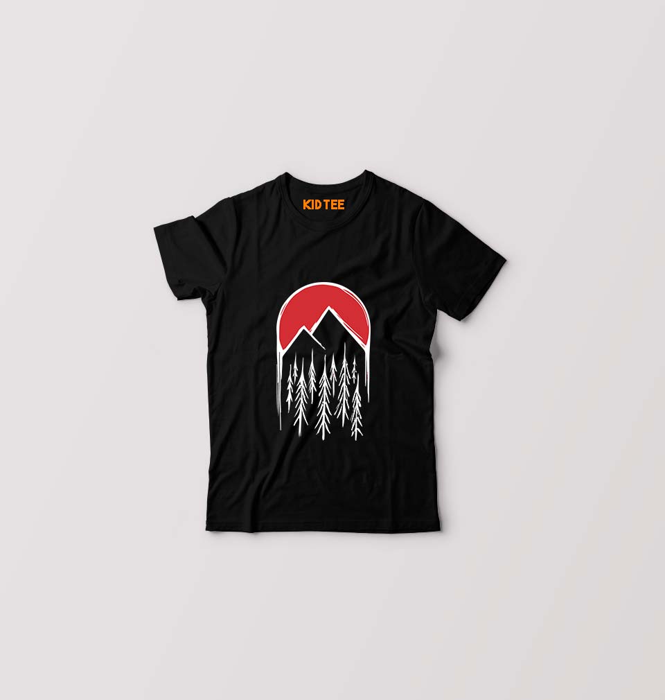 Twin Peaks Kids T-Shirt for Boy/Girl-Black-Ektarfa.online