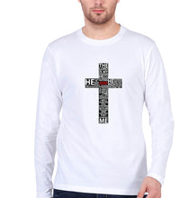 Load image into Gallery viewer, God Full Sleeves T-Shirt for Men-White-Ektarfa.online
