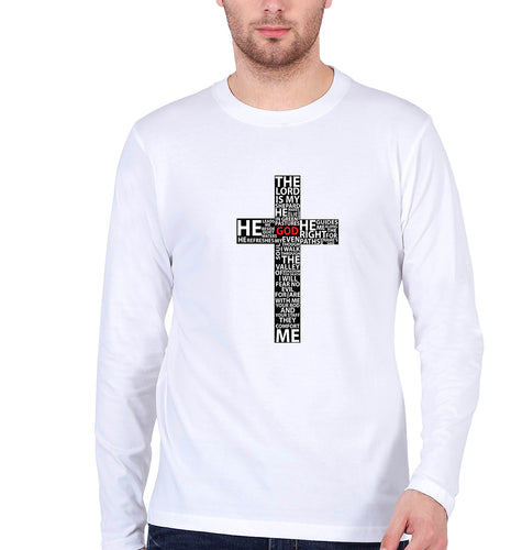 God Full Sleeves T-Shirt for Men-White-Ektarfa.online