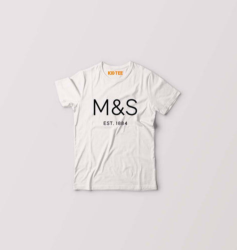 M&S Kids T-Shirt for Boy/Girl-White-Ektarfa.online