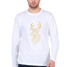 Load image into Gallery viewer, Deer Full Sleeves T-Shirt for Men-White-Ektarfa.online
