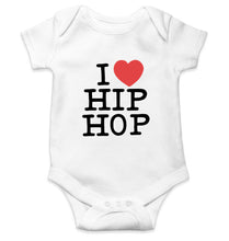 Load image into Gallery viewer, I Love Hip Hop Kids Romper For Baby Boy/Girl-0-5 Months(18 Inches)-White-Ektarfa.online
