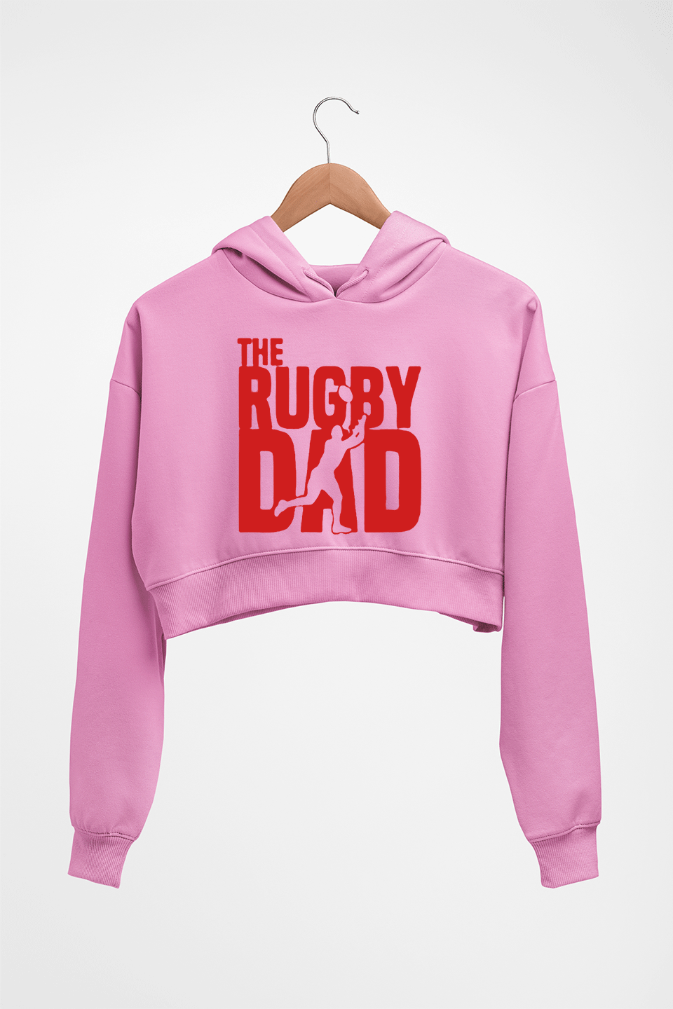 Rugby Dad Crop HOODIE FOR WOMEN-Light Baby Pink-Ektarfa.online