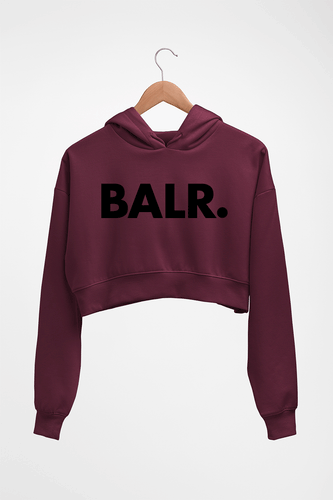BALR Crop HOODIE FOR WOMEN-Maroon-Ektarfa.online