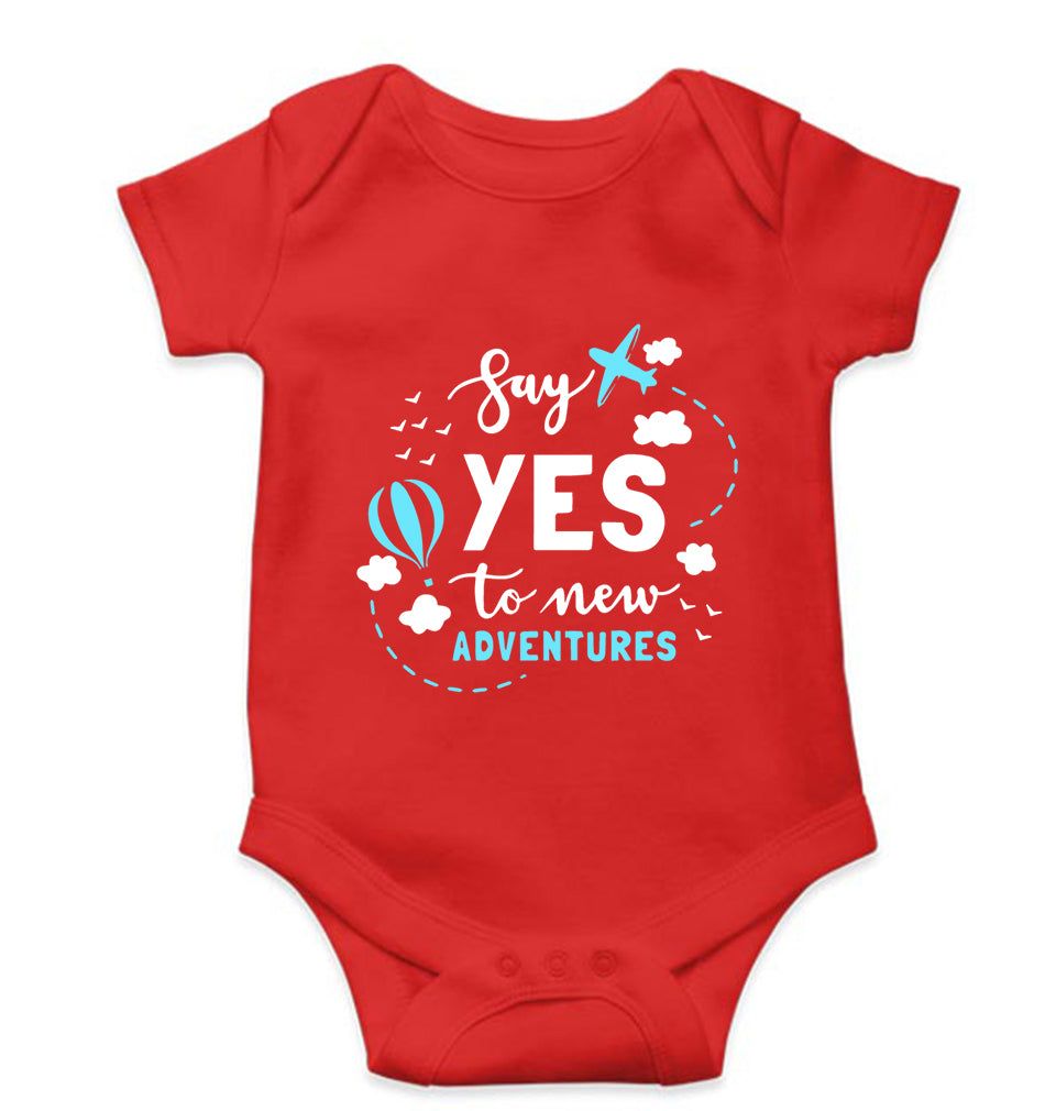 Travel Adventures Kids Romper For Baby Boy/Girl-0-5 Months(18 Inches)-RED-Ektarfa.online