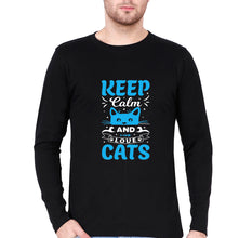 Load image into Gallery viewer, Cat Full Sleeves T-Shirt for Men-Black-Ektarfa.online
