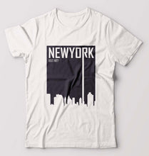Load image into Gallery viewer, New York T-Shirt for Men-S(38 Inches)-White-Ektarfa.online
