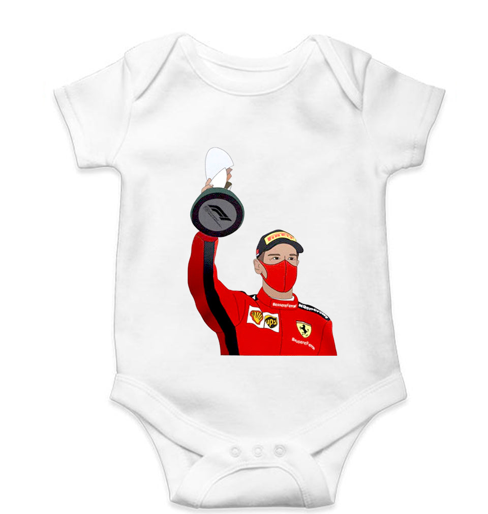 Sebastian Vettel F1 Kids Romper For Baby Boy/Girl-White-Ektarfa.online