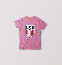 Load image into Gallery viewer, USA Football Kids T-Shirt for Boy/Girl-0-1 Year(20 Inches)-Pink-Ektarfa.online
