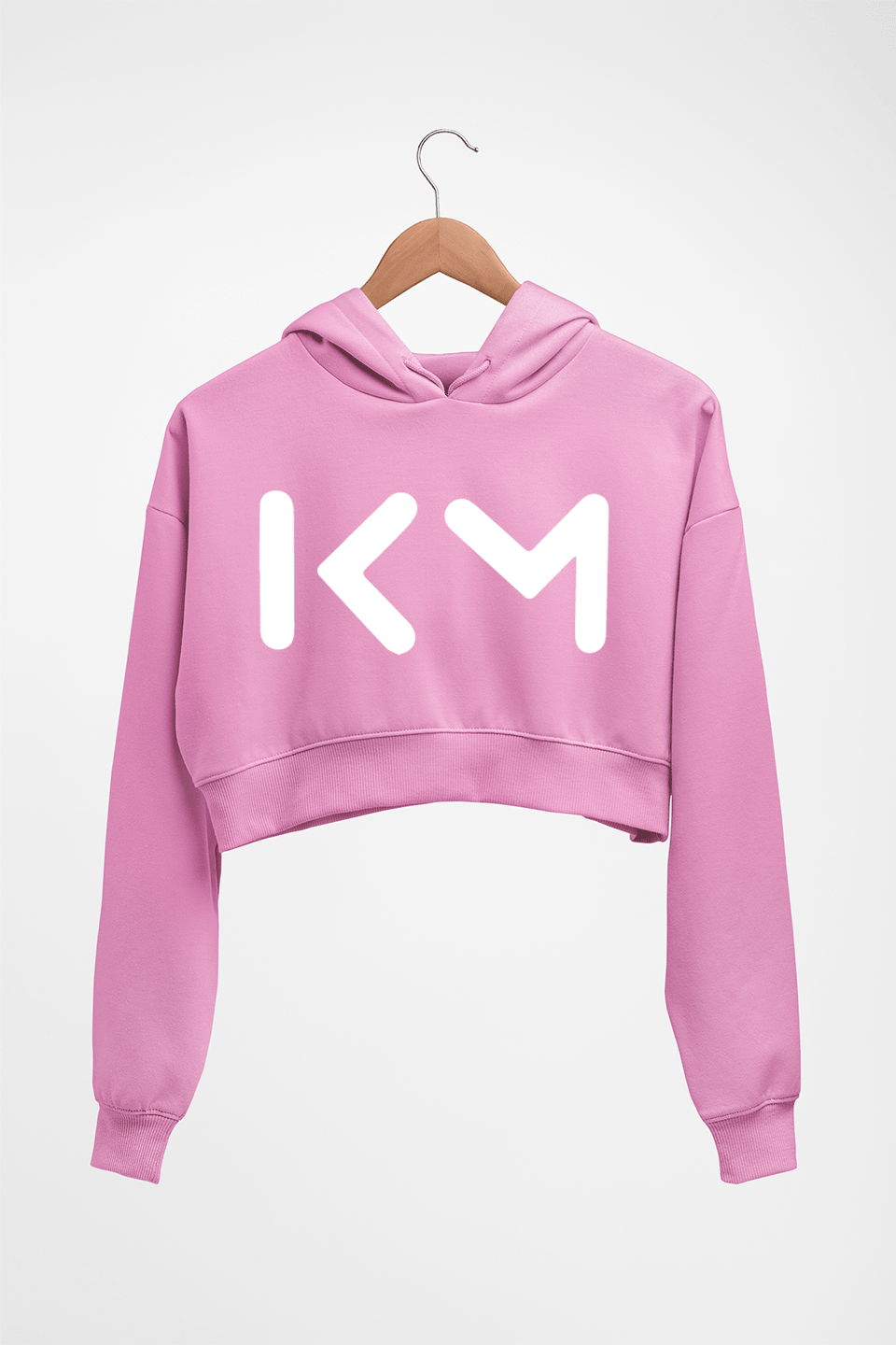 Kylian Mbappé Crop HOODIE FOR WOMEN-Light Baby Pink-Ektarfa.online