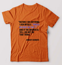 Load image into Gallery viewer, Dwight Schrute T-Shirt for Men-Orange-Ektarfa.online
