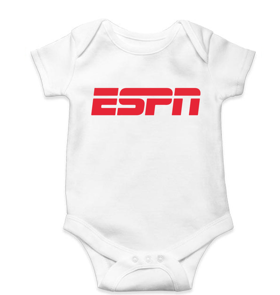ESPN Kids Romper For Baby Boy/Girl-0-5 Months(18 Inches)-White-Ektarfa.online