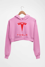 Load image into Gallery viewer, Tesla Crop HOODIE FOR WOMEN-Light Baby Pink-Ektarfa.online
