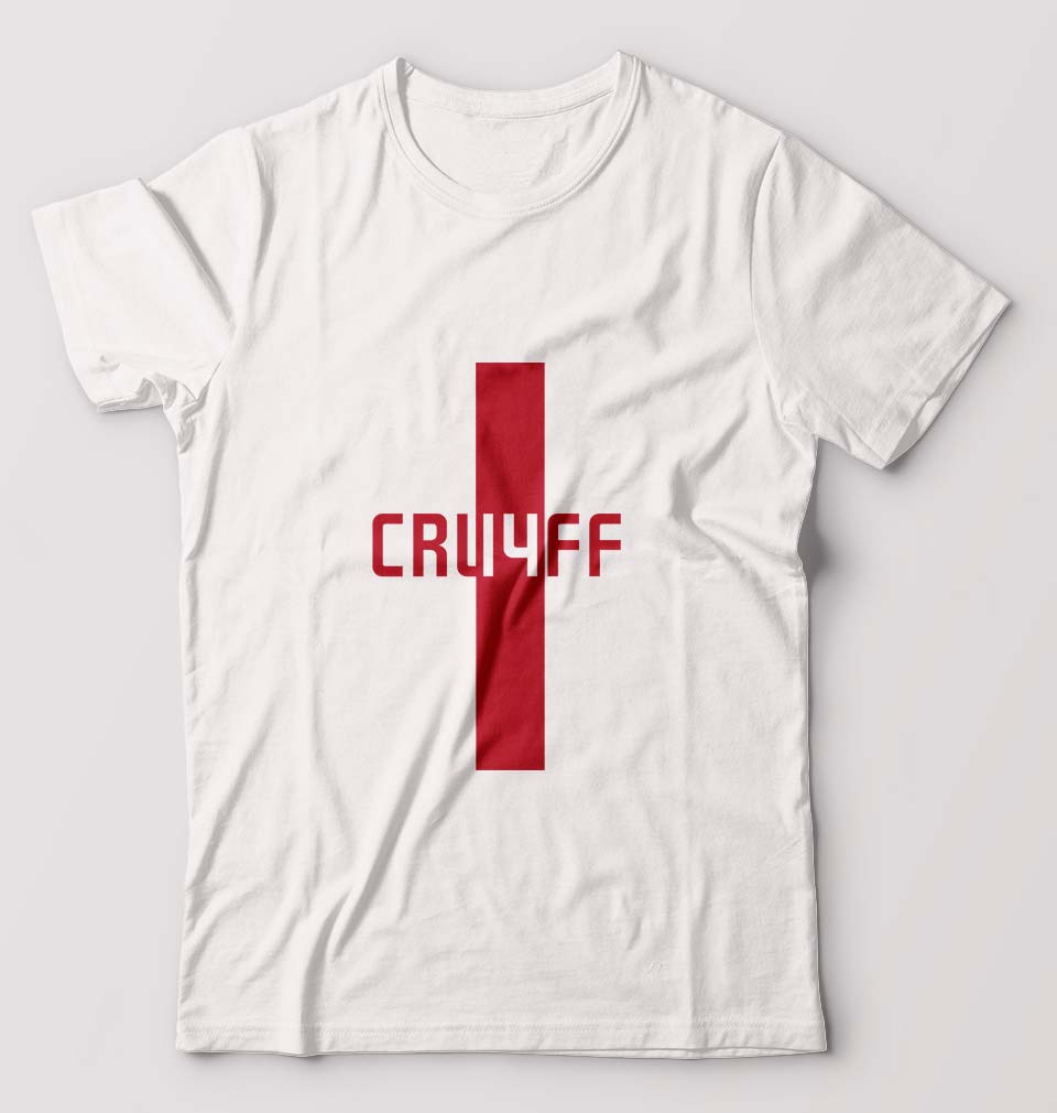 Johan Cruyff T-Shirt for Men-S(38 Inches)-White-Ektarfa.online
