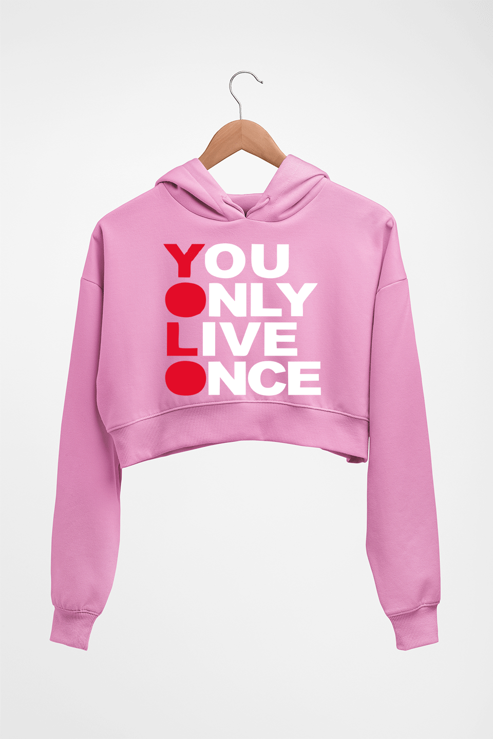 You Live Only Once(YOLO) Crop HOODIE FOR WOMEN