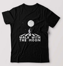 Load image into Gallery viewer, Moon Space T-Shirt for Men-S(38 Inches)-Black-Ektarfa.online
