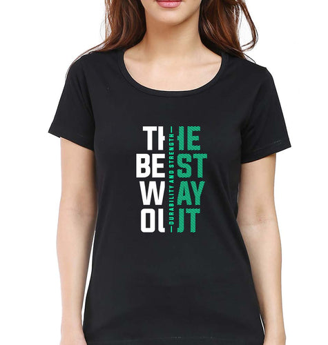 The Best Way T-Shirt for Women-Black-Ektarfa.online