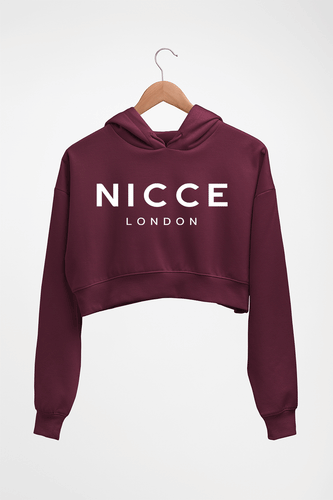 Nicce Crop HOODIE FOR WOMEN-Maroon-Ektarfa.online