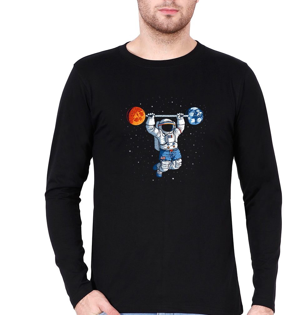 Gym Full Sleeves T-Shirt for Men-Black-Ektarfa.online