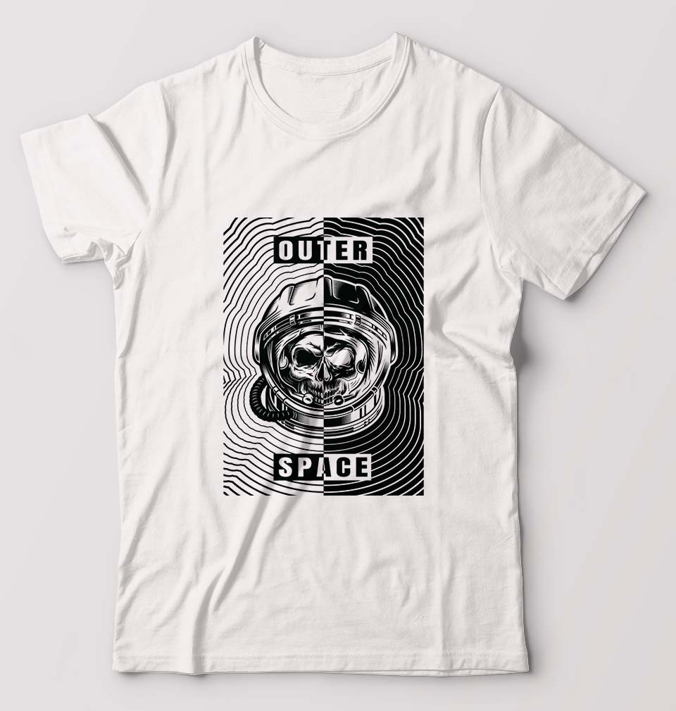 Outer Space T-Shirt for Men-S(38 Inches)-White-Ektarfa.online