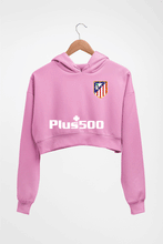 Load image into Gallery viewer, Atletico Madrid 2021-22 Crop HOODIE FOR WOMEN-Light Baby Pink-Ektarfa.online
