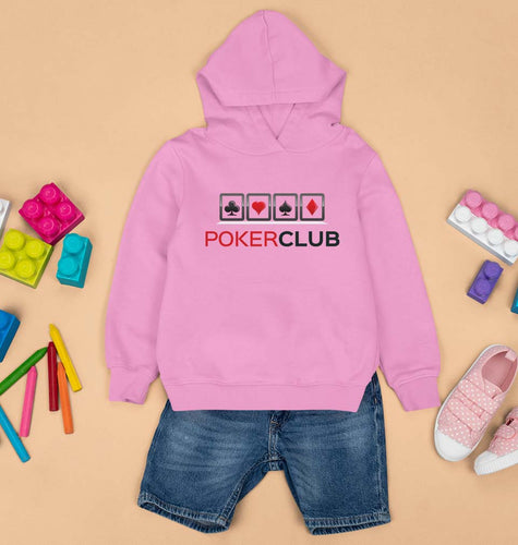 Poker Kids Hoodie for Boy/Girl-1-2 Years(24 Inches)-Light Baby Pink-Ektarfa.online