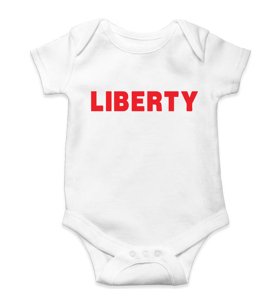 Liberty Kids Romper For Baby Boy/Girl-0-5 Months(18 Inches)-White-Ektarfa.online