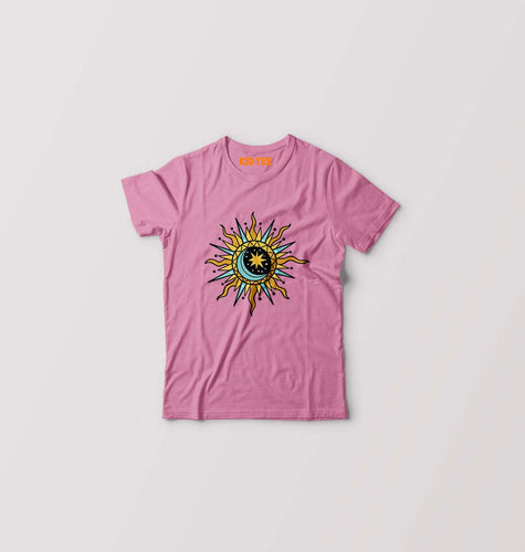 Psychedelic Chakra Kids T-Shirt for Boy/Girl-Pink-Ektarfa.online
