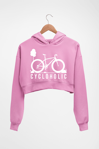 Cycloholic Crop HOODIE FOR WOMEN-Light Baby Pink-Ektarfa.online