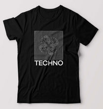 Load image into Gallery viewer, Techno T-Shirt for Men-S(38 Inches)-Black-Ektarfa.online
