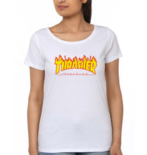 Load image into Gallery viewer, Thrasher T-Shirt for Women-XS(32 Inches)-White-Ektarfa.online
