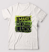Load image into Gallery viewer, Luck T-Shirt for Men-S(38 Inches)-White-Ektarfa.online
