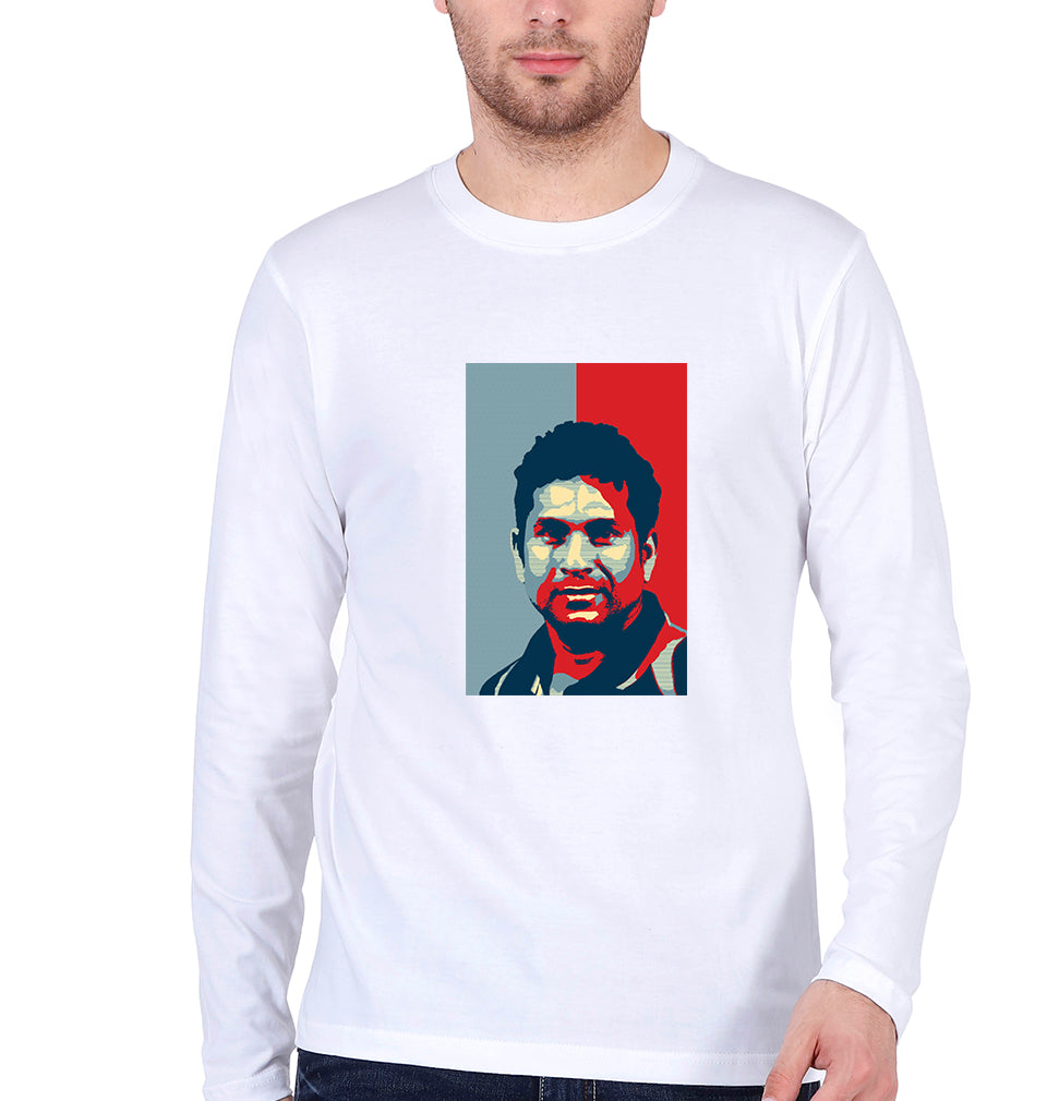 Sachin Tendulkar Full Sleeves T-Shirt for Men-S(38 Inches)-White-Ektarfa.online