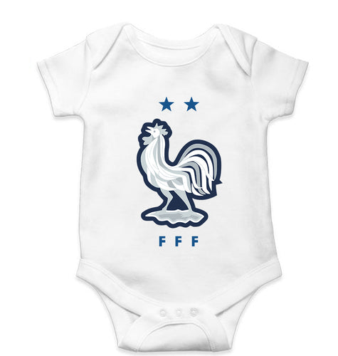 France Football Kids Romper For Baby Boy/Girl-0-5 Months(18 Inches)-White-Ektarfa.online