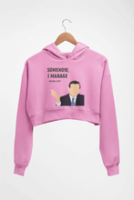 Load image into Gallery viewer, Michael Scott Crop HOODIE FOR WOMEN-Light Baby Pink-Ektarfa.online

