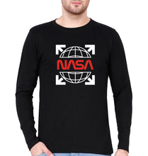 Load image into Gallery viewer, Nasa White Off Full Sleeves T-Shirt for Men-Black-Ektarfa.online
