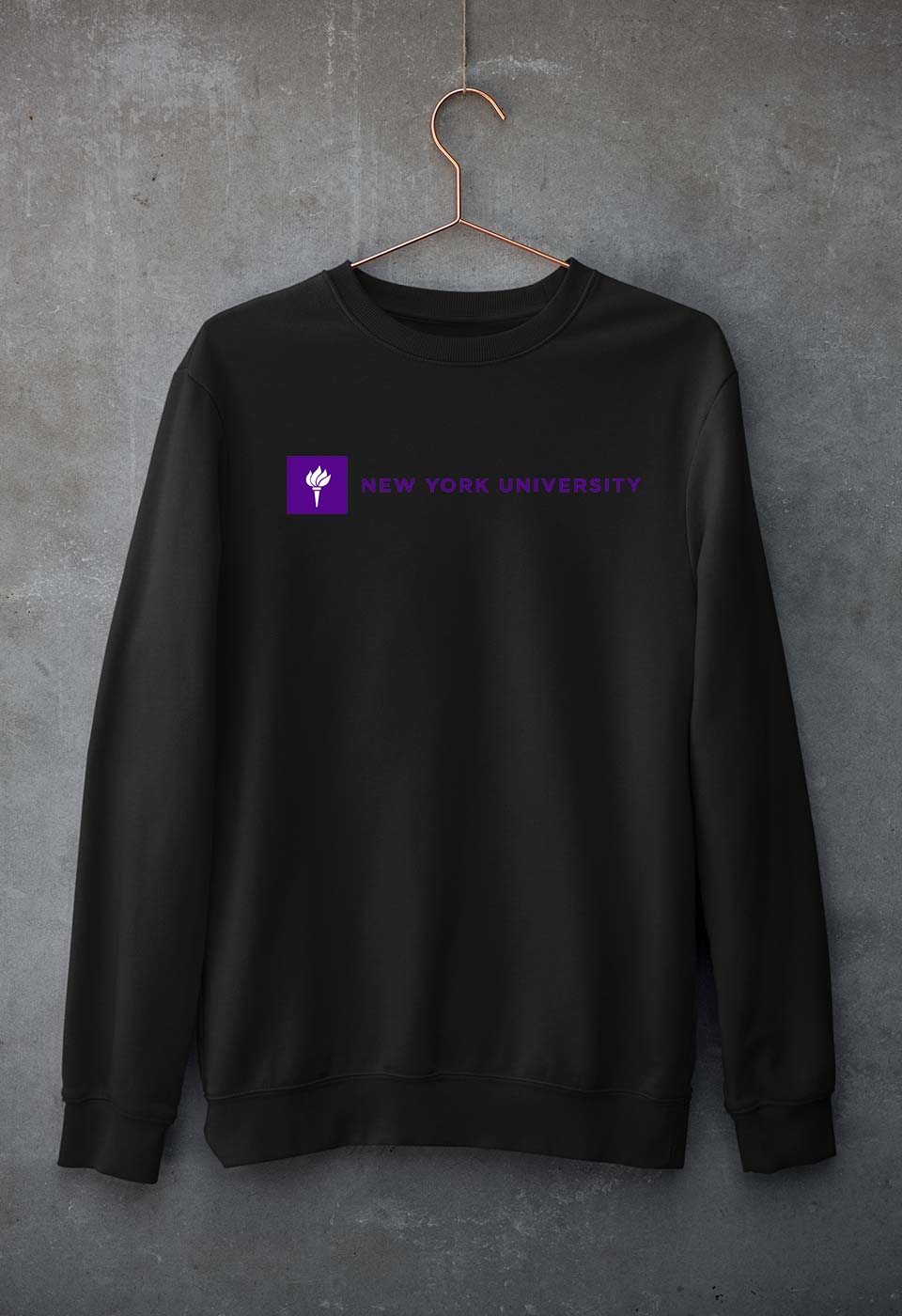 New York University Unisex Sweatshirt for Men/Women-Black-Ektarfa.online