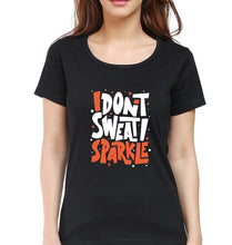 Load image into Gallery viewer, Gym Sweat T-Shirt for Women-XS(32 Inches)-Black-Ektarfa.online
