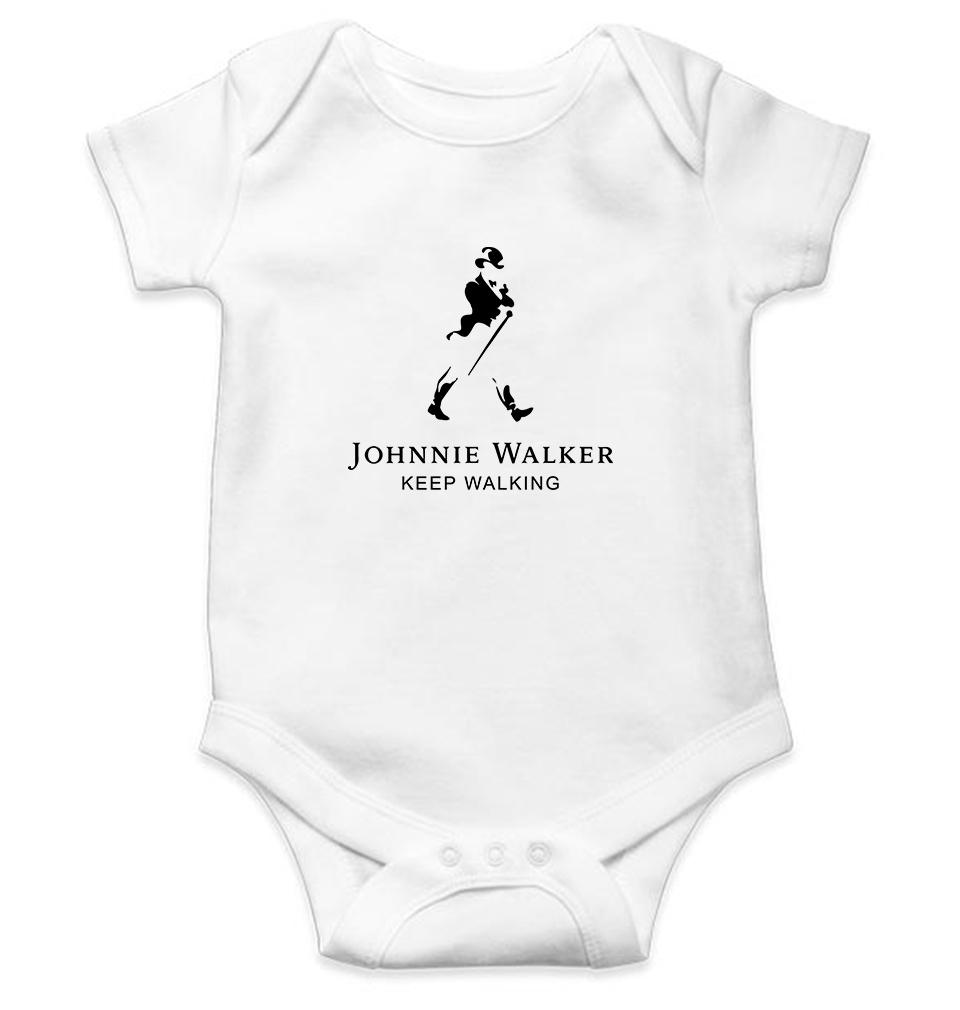 Johnnie Walker Kids Romper For Baby Boy/Girl-0-5 Months(18 Inches)-White-Ektarfa.online