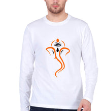 Load image into Gallery viewer, Ganpati JI(Ganesh) Full Sleeves T-Shirt for Men-White-Ektarfa.online
