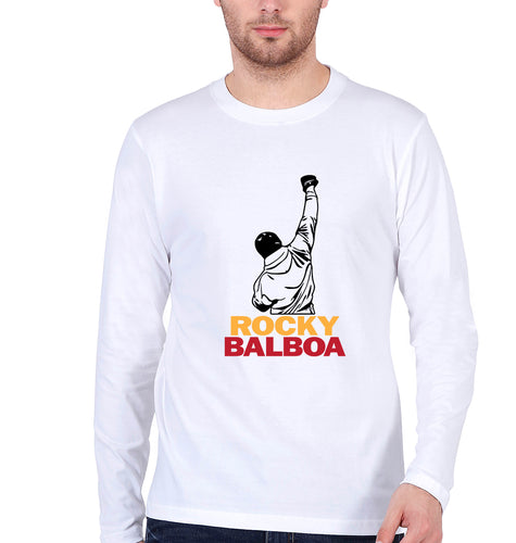 Rocky Balboa Full Sleeves T-Shirt for Men-White-Ektarfa.online