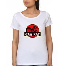 Load image into Gallery viewer, Gym Rat T-Shirt for Women-XS(32 Inches)-White-Ektarfa.online
