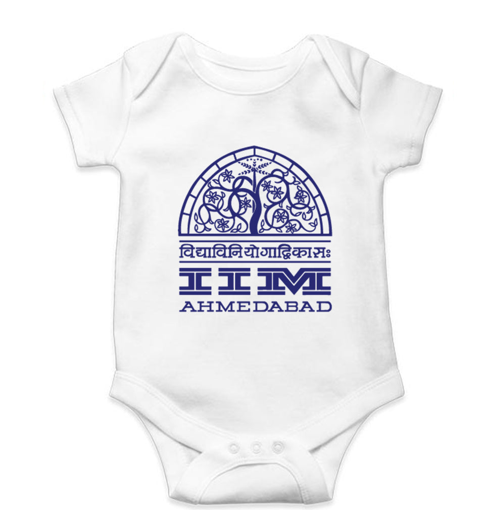 IIM Ahmedabad Kids Romper For Baby Boy/Girl-0-5 Months(18 Inches)-White-Ektarfa.online