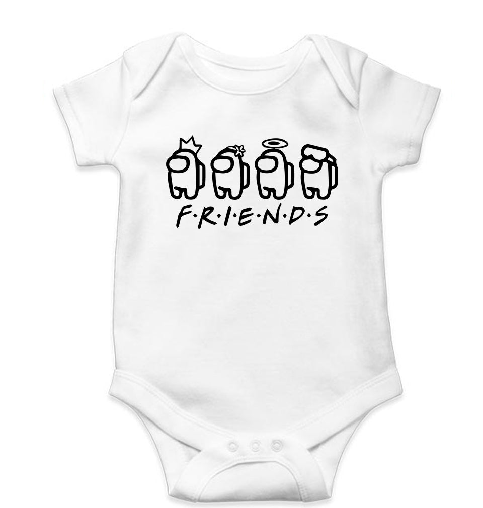 Among Us Kids Romper For Baby Boy/Girl-0-5 Months(18 Inches)-White-Ektarfa.online