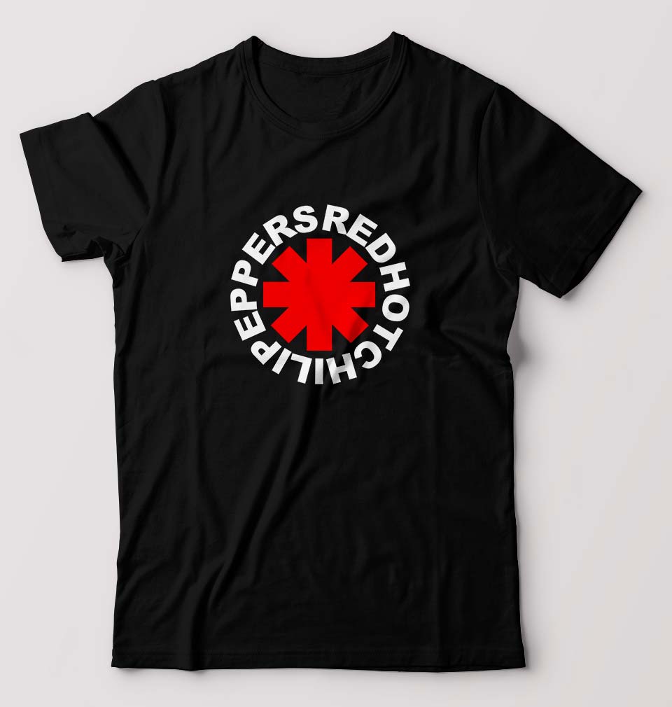 Red Hot Chili Peppers T-Shirt for Men-S(38 Inches)-Black-Ektarfa.online