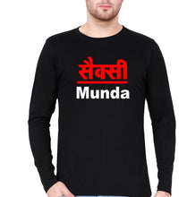 Load image into Gallery viewer, Sexy Munda Full Sleeves T-Shirt for Men-Black-Ektarfa.online
