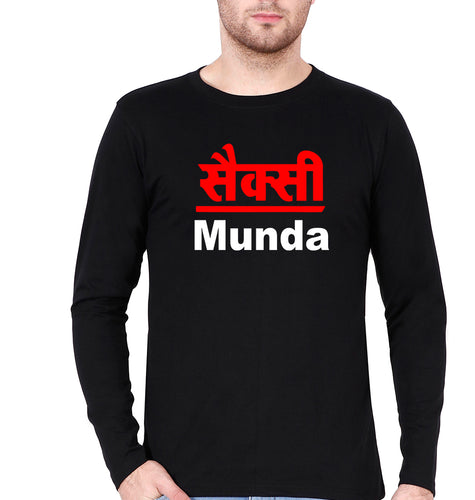 Sexy Munda Full Sleeves T-Shirt for Men-Black-Ektarfa.online