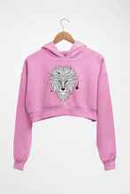 Load image into Gallery viewer, Lion Crop HOODIE FOR WOMEN-Light Baby Pink-Ektarfa.online
