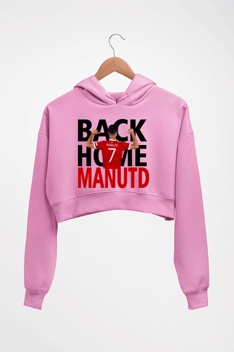 Cristiano Ronaldo CR7 Crop HOODIE FOR WOMEN-Light Baby Pink-Ektarfa.online