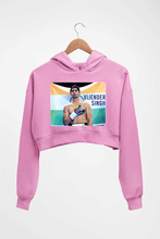 Load image into Gallery viewer, Vijender Singh Crop HOODIE FOR WOMEN-Light Baby Pink-Ektarfa.online
